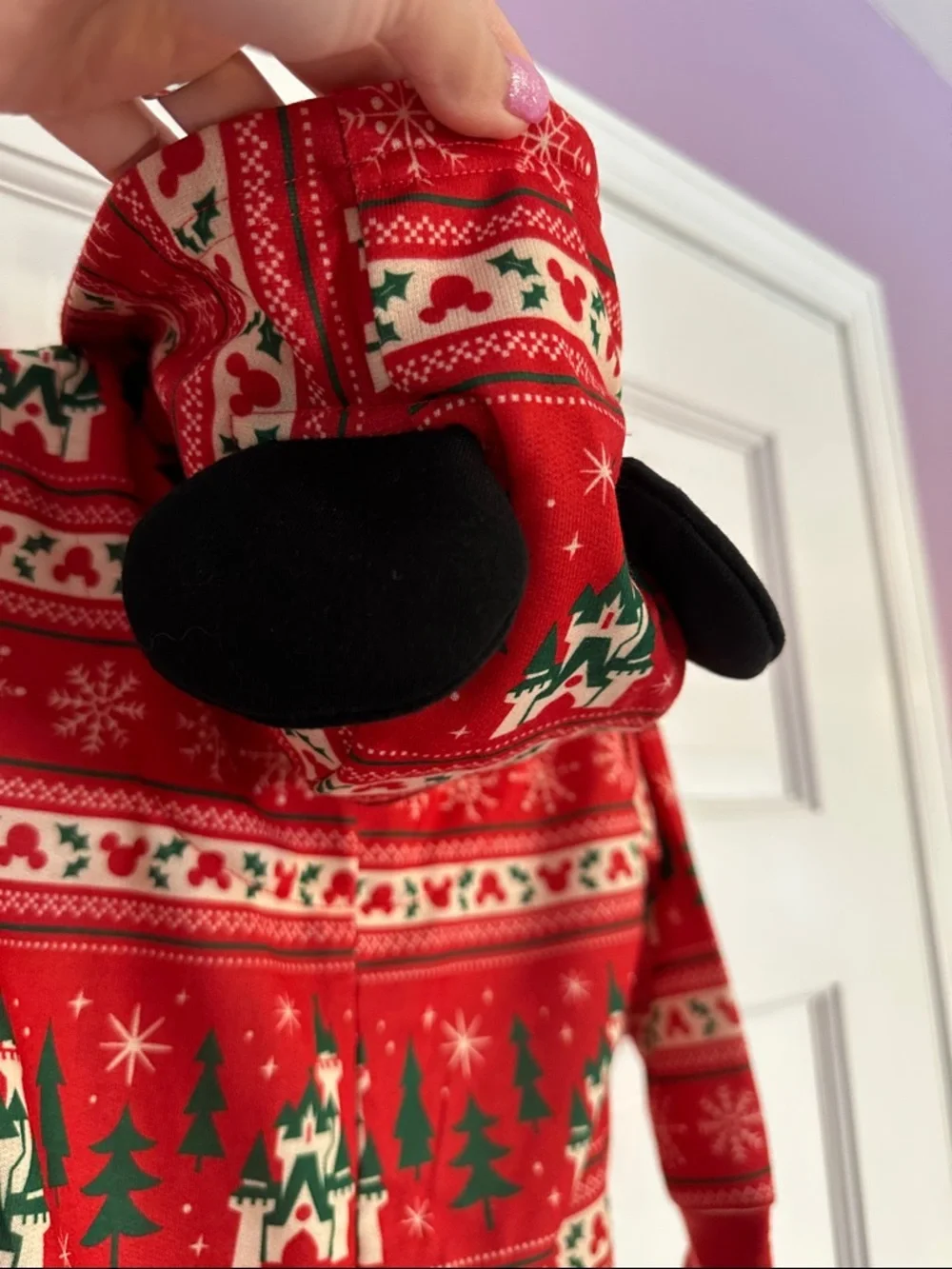 Disney Mickey Mouse Holiday Icon Kids One-Piece Pajamas NWT Never Worn